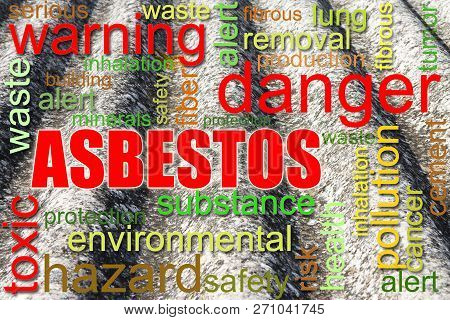 Dangerous Asbestos Roof Concept Image - Medical Studies Have Shown That The Asbestos Particles Can C