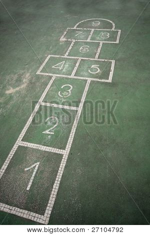 Hopscotch ในบ้านสำหรับ childern ได้