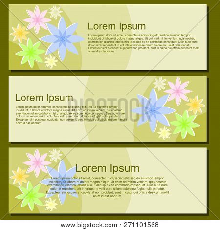Simple Blossom Flower Banner Design Image Vector