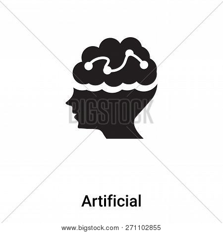 Artificial Intelligence Icon In Trendy Design Style. Artificial Intelligence Icon Isolated On White 