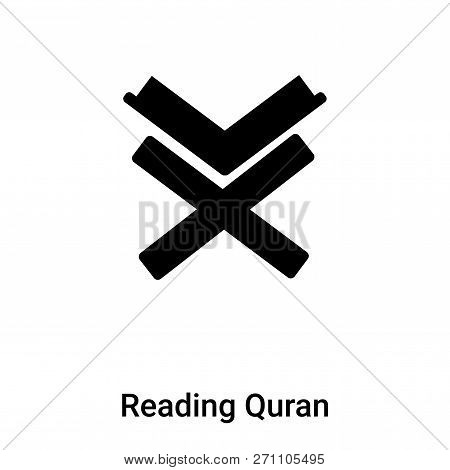 Reading Quran Icon In Trendy Design Style. Reading Quran Icon Isolated On White Background. Reading 