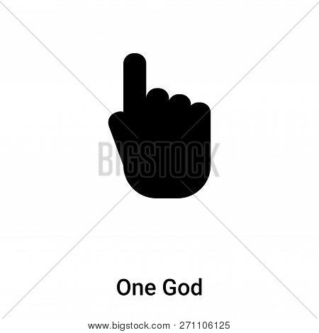 One God Icon In Trendy Design Style. One God Icon Isolated On White Background. One God Vector Icon 