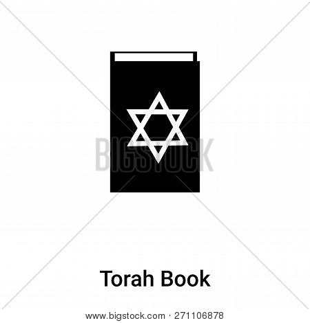 Torah Book Icon In Trendy Design Style. Torah Book Icon Isolated On White Background. Torah Book Vec