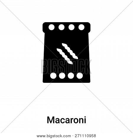 Macaroni Icon In Trendy Design Style. Macaroni Icon Isolated On White Background. Macaroni Vector Ic