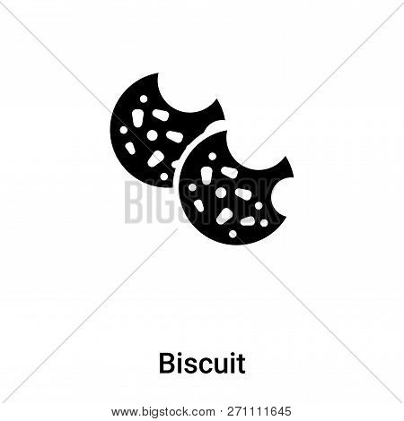 Biscuit Icon In Trendy Design Style. Biscuit Icon Isolated On White Background. Biscuit Vector Icon 