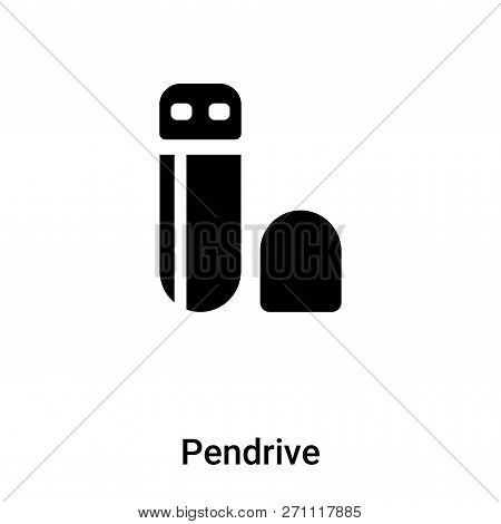 Pendrive Icon In Trendy Design Style. Pendrive Icon Isolated On White Background. Pendrive Vector Ic
