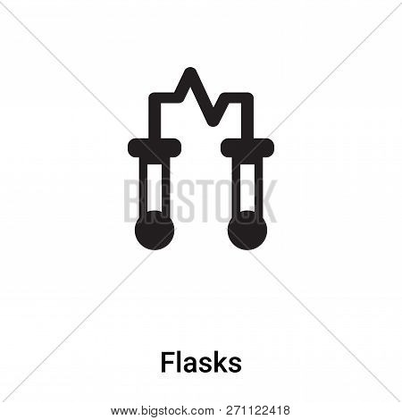 Flasks Icon In Trendy Design Style. Flasks Icon Isolated On White Background. Flasks Vector Icon Sim
