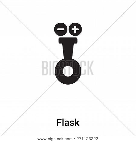 Flask Icon In Trendy Design Style. Flask Icon Isolated On White Background. Flask Vector Icon Simple
