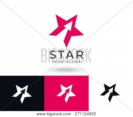 Star Logo Vector. Universal Abstract Logo With A Star Symbol For Any Business. Star Sign - A Leader,