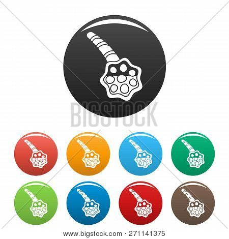 Pneumonia Alveolus Icons Set 9 Color Vector Isolated On White For Any Design