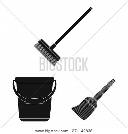 Vector Design Of Cleaning And Service Symbol. Set Of Cleaning And Household Stock Symbol For Web.