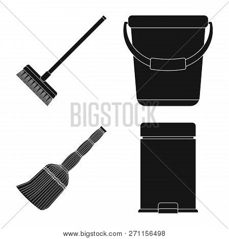Vector Design Of Cleaning And Service Icon. Collection Of Cleaning And Household Stock Symbol For We