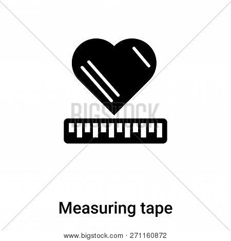 Measuring Tape Icon In Trendy Design Style. Measuring Tape Icon Isolated On White Background. Measur