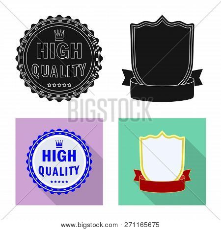 Vector Design Of Emblem And Badge Icon. Set Of Emblem And Sticker Vector Icon For Stock.