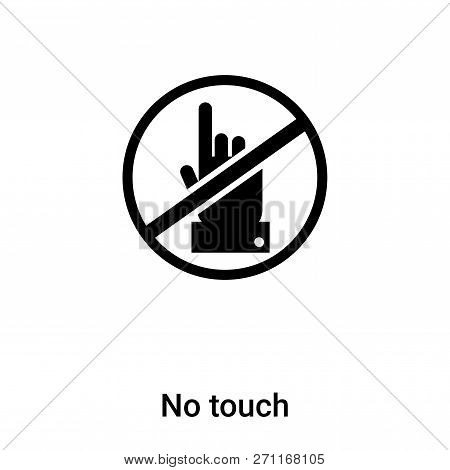 No Touch Icon In Trendy Design Style. No Touch Icon Isolated On White Background. No Touch Vector Ic