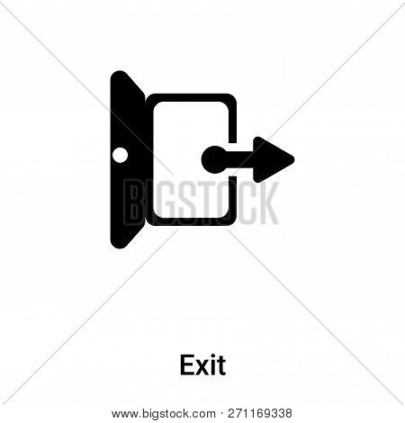 Exit Icon In Trendy Design Style. Exit Icon Isolated On White Background. Exit Vector Icon Simple An