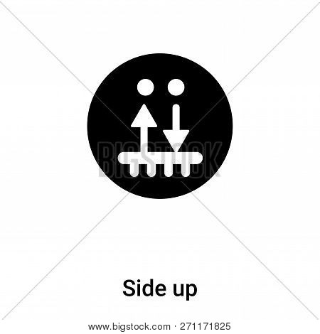Side Up Icon In Trendy Design Style. Side Up Icon Isolated On White Background. Side Up Vector Icon 
