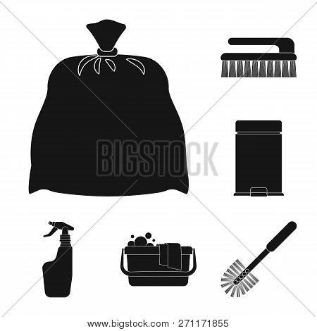 Isolated Object Of Cleaning And Service Logo. Set Of Cleaning And Household Stock Vector Illustratio