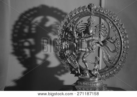 An Antique Metal Sculpture Of The Dancing God Shiva Also Known As The Natraj Or Natraja, Woshipped B