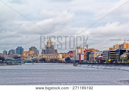 View Of The Savvinskaya Embankment Of The Moscow River, The Building Of The Ministry Of Foreign Affa