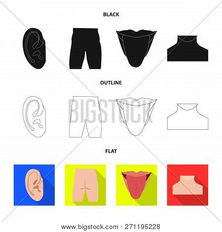 Vector Illustration Of Human And Part Logo. Collection Of Human And Woman Stock Vector Illustration.