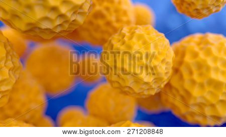 Abstract Science Background. Virus Or Abstract Organism. 3d Render Illustration