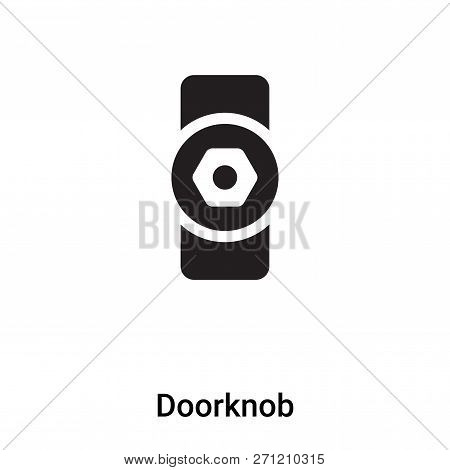 Doorknob Sign Icon In Trendy Design Style. Doorknob Sign Icon Isolated On White Background. Doorknob
