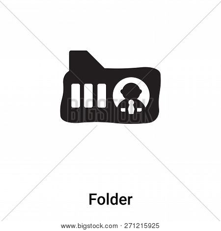 Folder Icon In Trendy Design Style. Folder Icon Isolated On White Background. Folder Vector Icon Sim