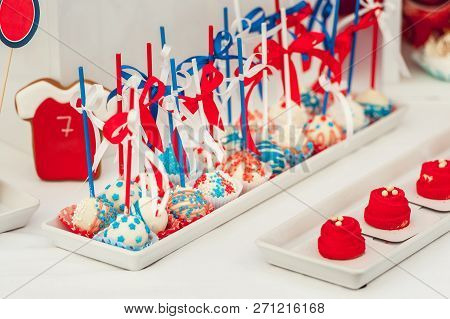American Flag Colours Sweets, Red, Blue And White Dessert For 4th Of July