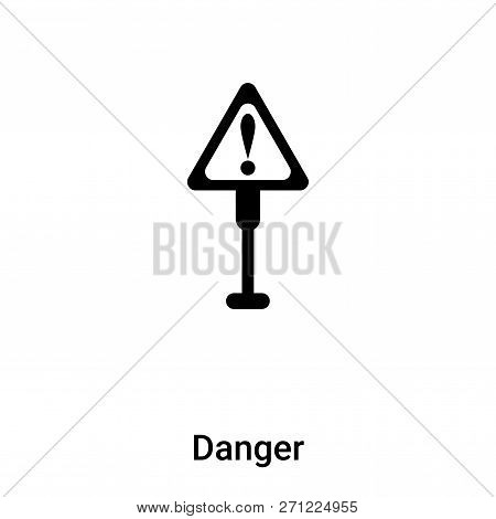 Danger Icon In Trendy Design Style. Danger Icon Isolated On White Background. Danger Vector Icon Sim