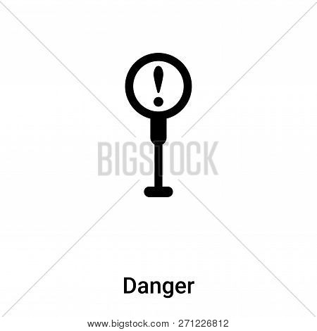 Danger Icon In Trendy Design Style. Danger Icon Isolated On White Background. Danger Vector Icon Sim