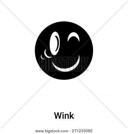 Wink Icon In Trendy Design Style. Wink Icon Isolated On White Background. Wink Vector Icon Simple An