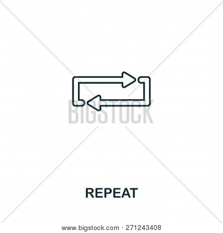 Repeat Creative Icon. Simple Element Illustration. Repeat Concept Symbol Design From Audio Buttons C