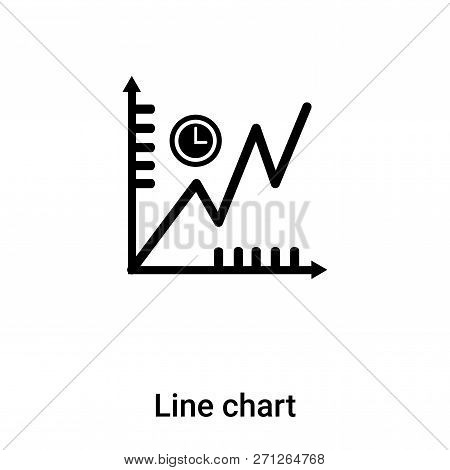Line Chart Icon In Trendy Design Style. Line Chart Icon Isolated On White Background. Line Chart Vec