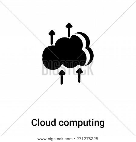 Cloud Computing Icon In Trendy Design Style. Cloud Computing Icon Isolated On White Background. Clou