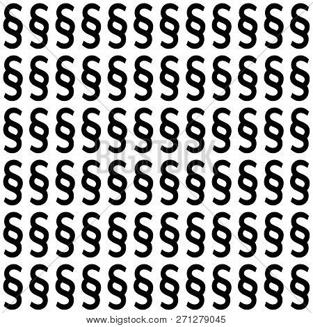 Section Signs Seamless Pattern. Vector Paragraph Marks Background. Legal Code Or Law Theme
