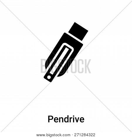 Pendrive Icon In Trendy Design Style. Pendrive Icon Isolated On White Background. Pendrive Vector Ic