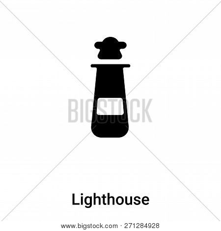 Lighthouse Icon In Trendy Design Style. Lighthouse Icon Isolated On White Background. Lighthouse Vec