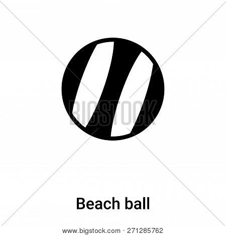 Beach Ball Icon In Trendy Design Style. Beach Ball Icon Isolated On White Background. Beach Ball Vec