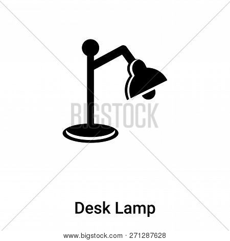 Desk Lamp Icon In Trendy Design Style. Desk Lamp Icon Isolated On White Background. Desk Lamp Vector