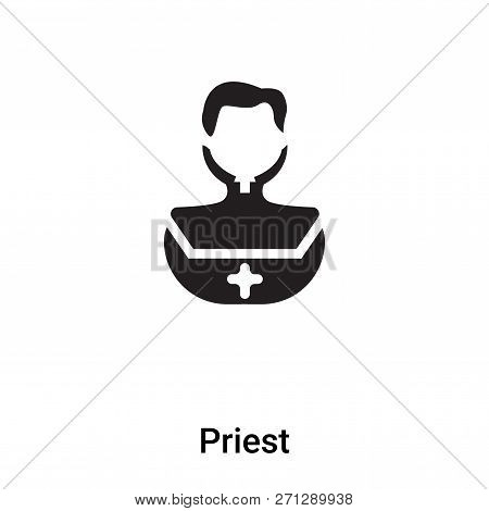 Priest Icon In Trendy Design Style. Priest Icon Isolated On White Background. Priest Vector Icon Sim