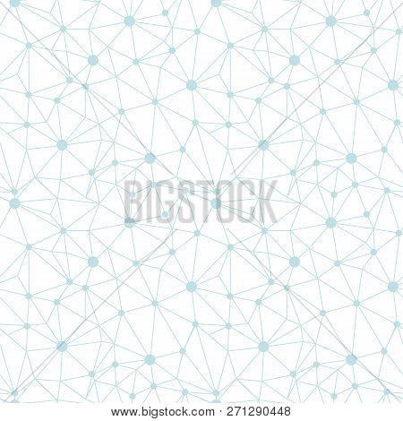 Pastel Blue Network Web Texture Seamless Pattern. Great For Abstract Modern Wallpaper, Backgrounds, 