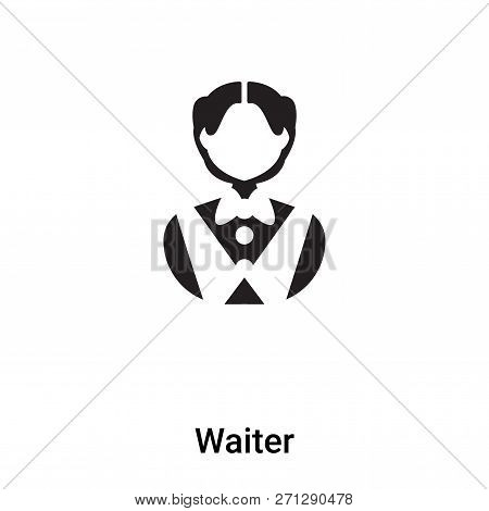 Waiter Icon In Trendy Design Style. Waiter Icon Isolated On White Background. Waiter Vector Icon Sim