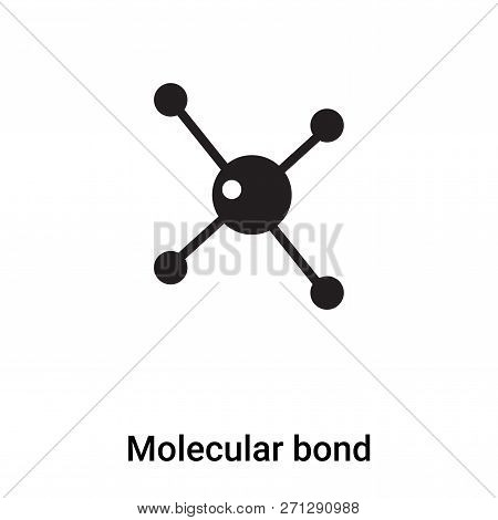 Molecular Bond Icon In Trendy Design Style. Molecular Bond Icon Isolated On White Background. Molecu