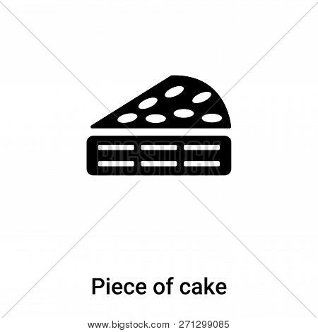 Piece Of Cake Icon In Trendy Design Style. Piece Of Cake Icon Isolated On White Background. Piece Of
