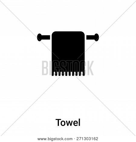 Towel Icon In Trendy Design Style. Towel Icon Isolated On White Background. Towel Vector Icon Simple