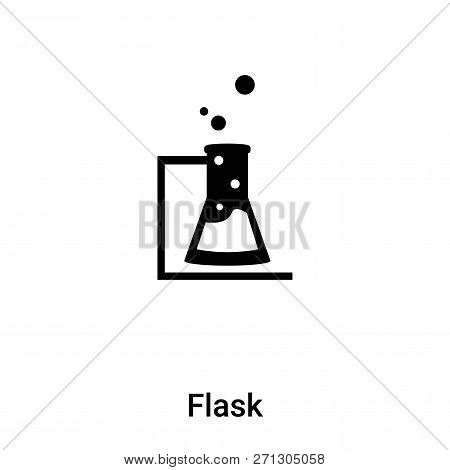 Flask Icon In Trendy Design Style. Flask Icon Isolated On White Background. Flask Vector Icon Simple