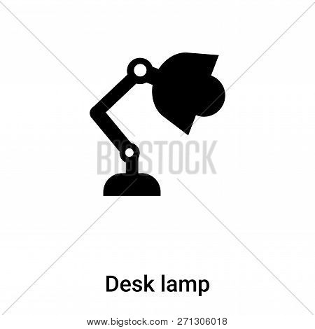 Desk Lamp Icon In Trendy Design Style. Desk Lamp Icon Isolated On White Background. Desk Lamp Vector