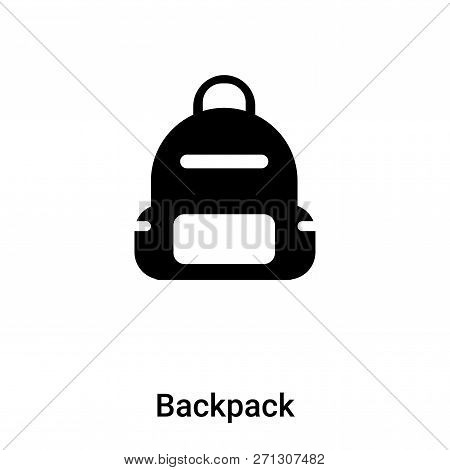 Backpack Icon In Trendy Design Style. Backpack Icon Isolated On White Background. Backpack Vector Ic