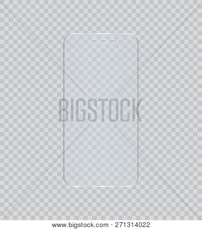 Vector Screen Protector Film Or Glass Cover. Screen Protect Glass